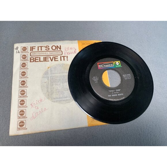 The Grass Roots "Glory Bound" & " Only One" 45 RPM Vinyl Record ABC Dunhill - Picture 2 of 3